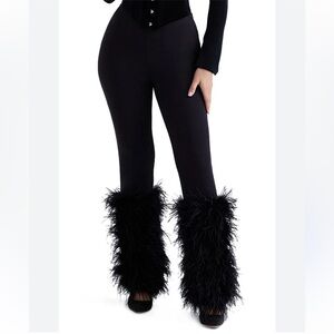 House Of Cb Nicolette Feather Trim Pants